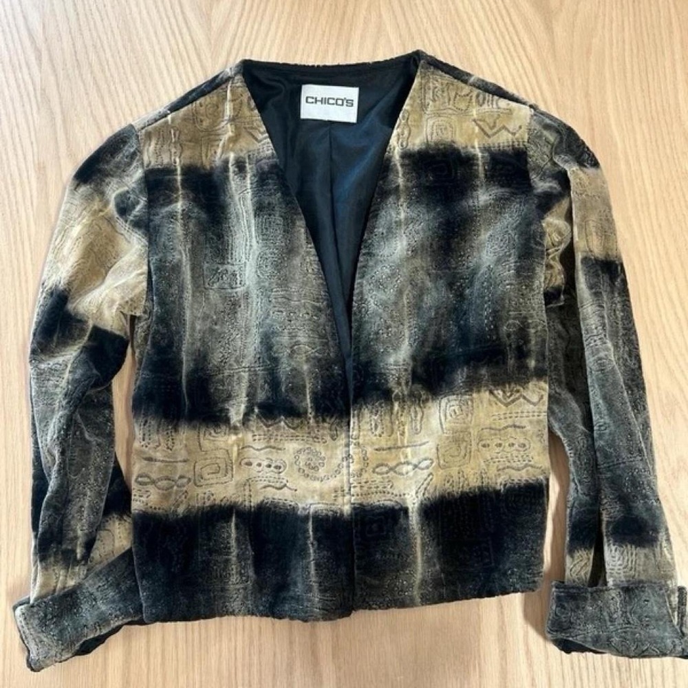 Vintage Chico's cropped open-front jacket